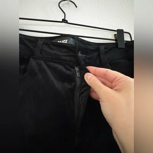 Paige Cindy Straight Pant 29 Black Velvet - Picture 5 of 12